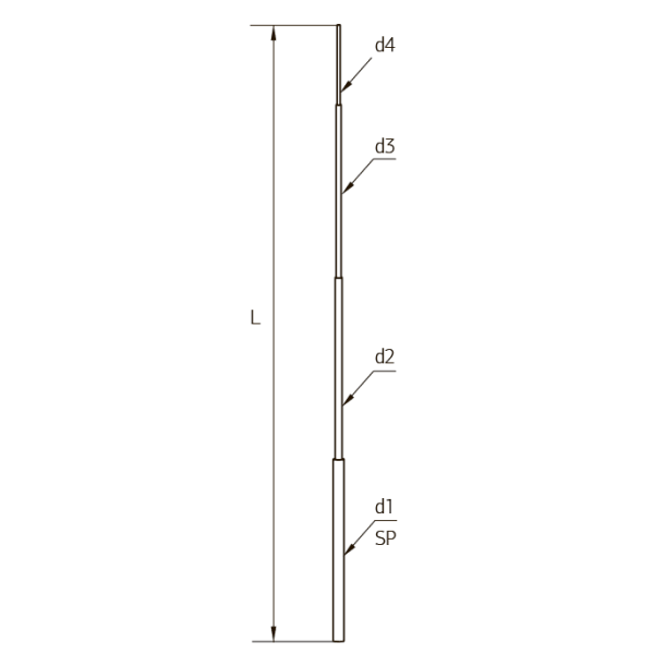 Молниеприемная мачта высотой 8-12м