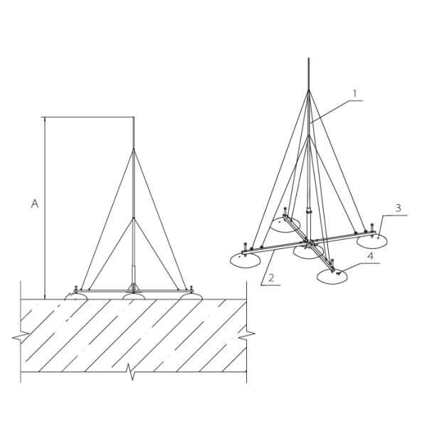 Молниеприемная мачта высотой 8-12м