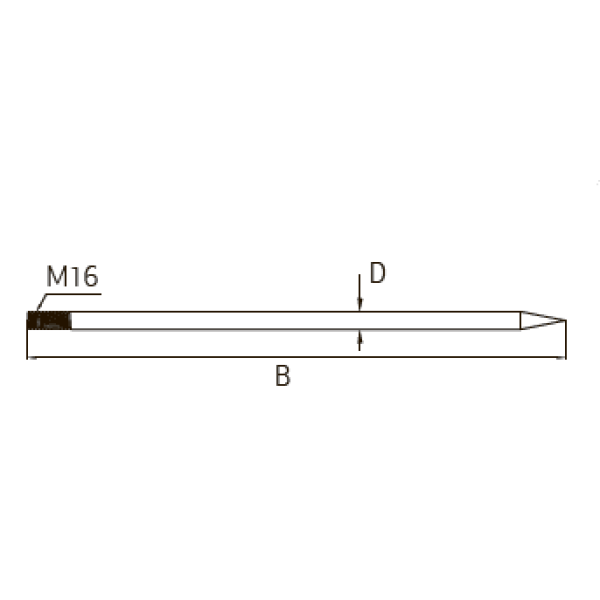 Штырь заземлителя с заострением Ø16-18 мм