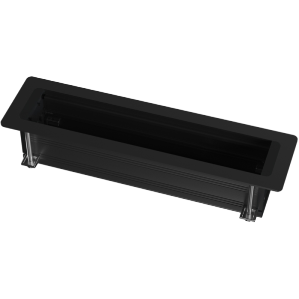 Настольный встраиваемый розеточный блок Static 10 мод. (5 мод. 45х45),  черный