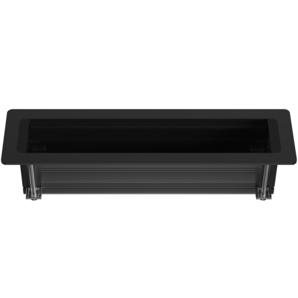 Настольный встраиваемый розеточный блок Static 10 мод. (5 мод. 45х45),  черный