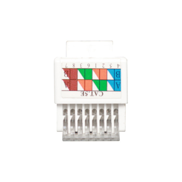 Модуль Keystone RJ45,  cat. 5e,  UTP,  90 град.,  белый