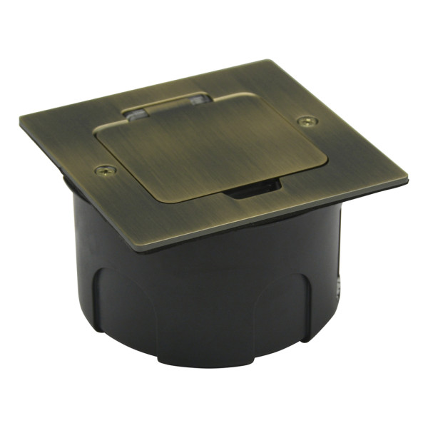 Лючок Surface 2 мод. (1 мод. 45х45 мм.),  античная латунь,  IP44,  (с уст. набором)