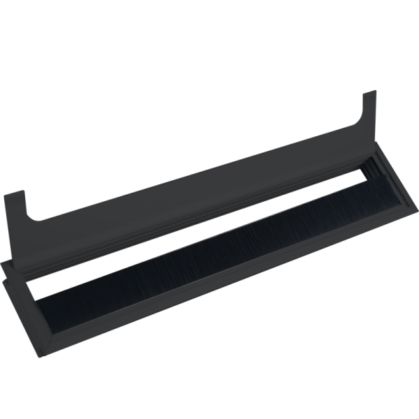 Кабельный громмет (лючок) в стол,  400*80мм,  цвет: черный