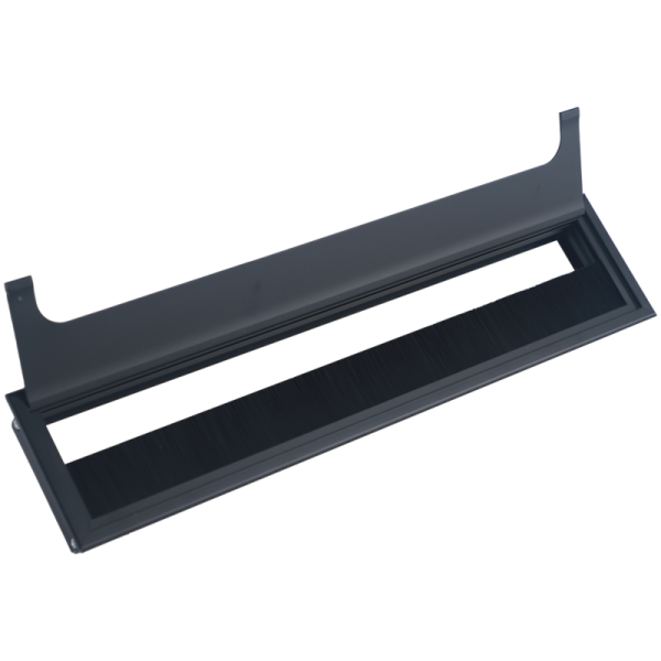 Кабельный громмет (лючок) в стол,  350*80мм,  цвет: черный