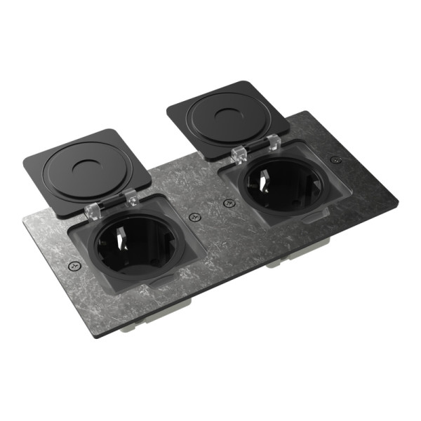 Лючок Surface 4 мод. (2 мод. 45х45 мм.),  оцинкованная сталь,  IP44