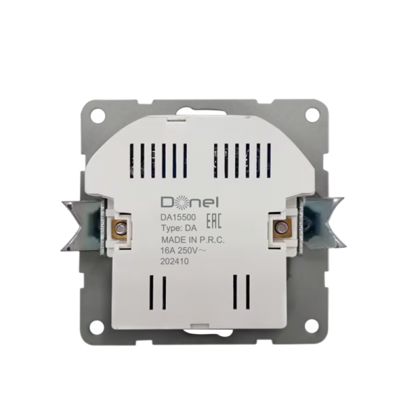 Механизм розетки Schuko 16А 250 В~ с зарядным устройством USB A+C,  5V/4A,  мощность 20W,  серия DA
