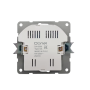 Механизм розетки Schuko 16А 250 В~ с зарядным устройством USB A+C,  5V/4A,  мощность 20W,  серия DA