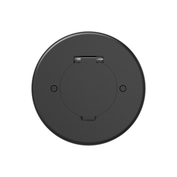 Лючок Surface 2 мод. (1 мод. 45х45 мм.),   круглый,  круглая крышка,  антрацит,  IP44,  (с уст. набором)