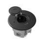 Лючок Surface 2 мод. (1 мод. 45х45 мм.),   круглый,  круглая крышка,  антрацит,  IP44,  (с уст. набором)