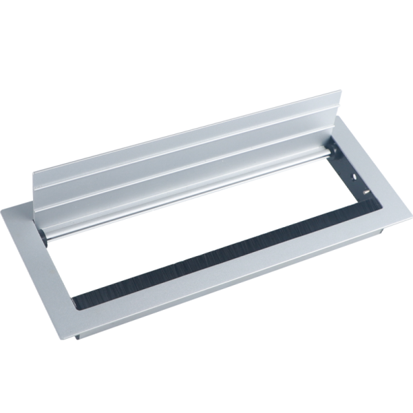 Кабельный громмет (лючок) в стол,  310*120мм,  цвет: серебро