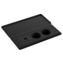 Настольный встраиваемый розеточный блок с откидной крышкой Spread 6 мод. (3 мод. 45х45),  черный