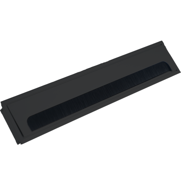 Кабельный громмет (лючок) в стол,  400*80мм,  цвет: черный