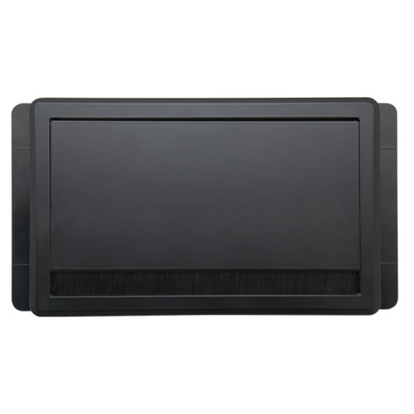 Настольный встраиваемый розеточный блок Spring 8 мод. (4 мод. 45х45),  черный