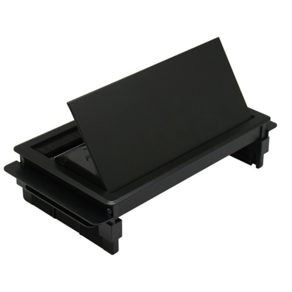 Настольный встраиваемый розеточный блок Spring 8 мод. (4 мод. 45х45),  черный