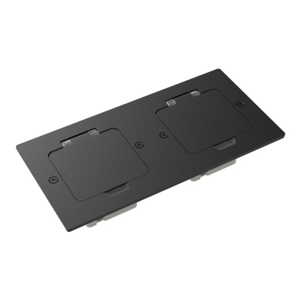 Лючок Surface 4 мод. (2 мод. 45х45 мм.),  антрацит,  IP44