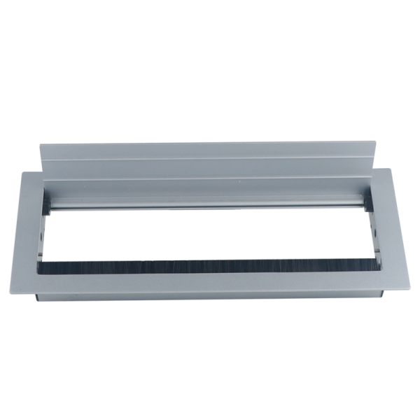 Кабельный громмет (лючок) в стол,  310*120мм,  цвет: серебро