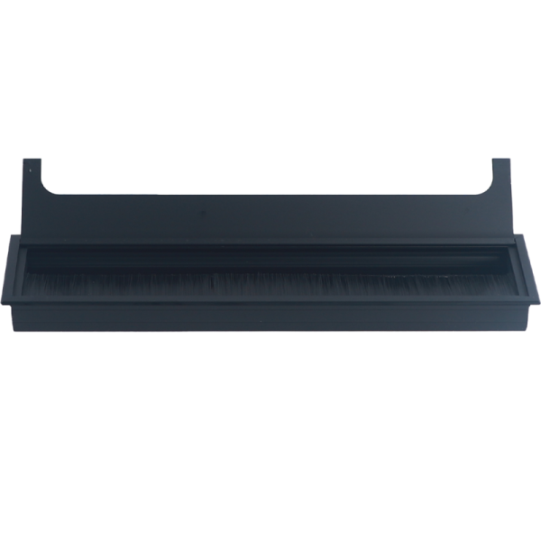 Кабельный громмет (лючок) в стол,  350*80мм,  цвет: черный