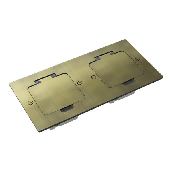 Лючок Surface 4 мод. (2 мод. 45х45 мм.),  античная латунь,  IP44