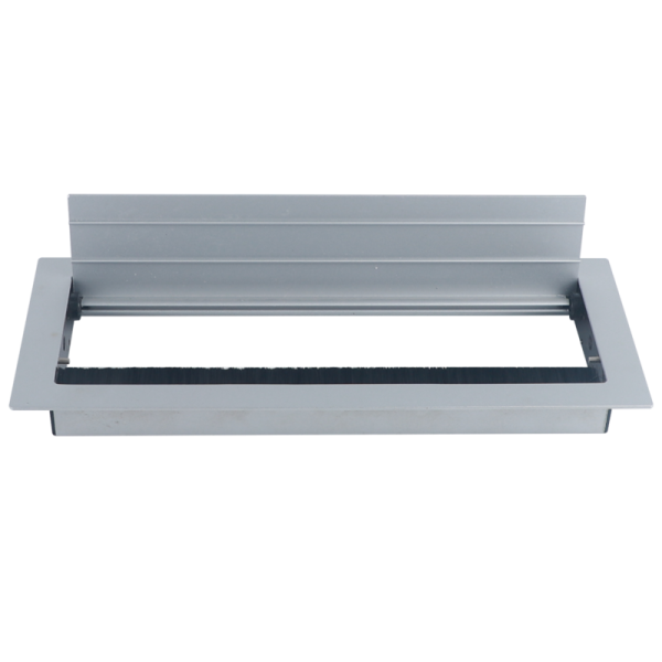 Кабельный громмет (лючок) в стол,  310*120мм,  цвет: серебро