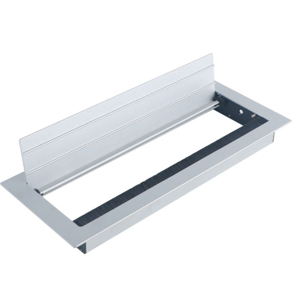 Кабельный громмет (лючок) в стол,  310*120мм,  цвет: серебро