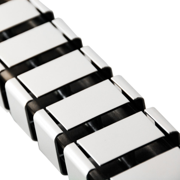 Кабель-канал вертикальный гибкий SquareDesign,  пластик,  серебро,  длина 0.792м