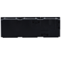Розетка 3х2К+З нем.ст.,  45 гр.,  с з/ш,  черн. матовая (135х45мм),  серия (тип) DF6