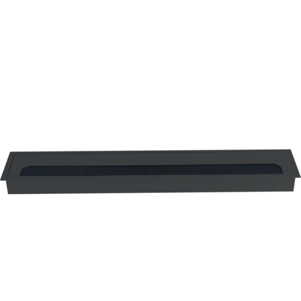 Кабельный громмет (лючок) в стол,  400*80мм,  цвет: черный