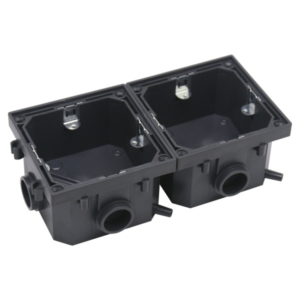 Лючок Surface 2 мод. (1 мод. 45х45 мм.),  полированное серебро,  IP44,  (с уст. набором)