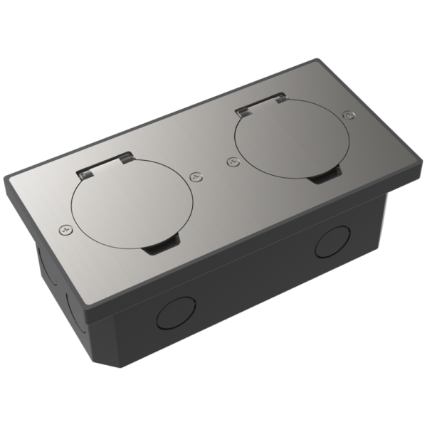 Лючок Surface 4 мод. (2 мод. 45х45 мм.),  круглая крышка,  никель,  IP44