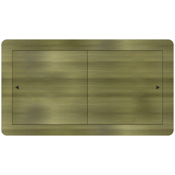 Настольный встраиваемый розеточный блок,  сдвижные крышки,  античная латунь Slider 4 мод. (2 мод. 45х45)