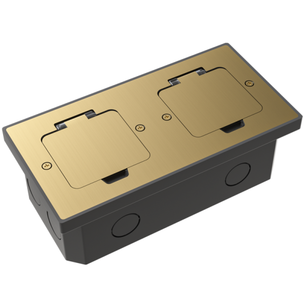 Лючок Surface 4 мод. (2 мод. 45х45 мм.),  золото,  IP44