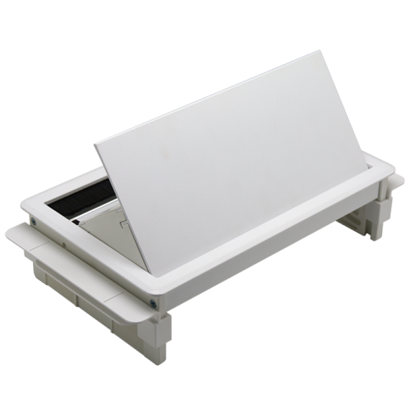 Настольный встраиваемый розеточный блок Spring 8 мод. (4 мод. 45х45),  белый