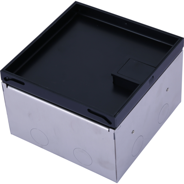 Лючок в пол 6 мод. (2 мод. 45х45 мм. + 2 мод. 22.5х45 мм.),  металл антрацит