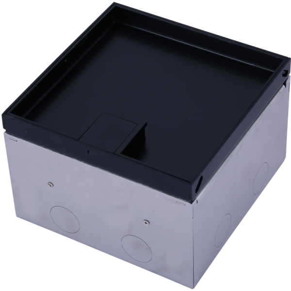 Лючок в пол 6 мод. (2 мод. 45х45 мм. + 2 мод. 22.5х45 мм.),  металл антрацит