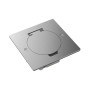 Лючок Surface 2 мод. (1 мод. 45х45 мм.),  круглая крышка,  полированное серебро,  IP44