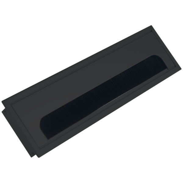 Кабельный громмет (лючок) в стол,  280*80мм,  цвет: черный