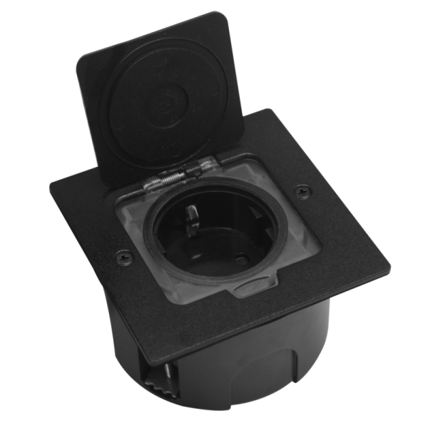 Лючок Surface 2 мод. (1 мод. 45х45 мм.),  антрацит,  IP44,  (с уст. набором)