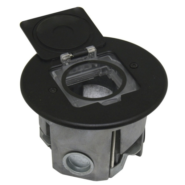 Лючок Surface 2 мод. (1 мод. 45х45 мм.),   круглый,  антрацит,  IP44,  (с уст. набором)