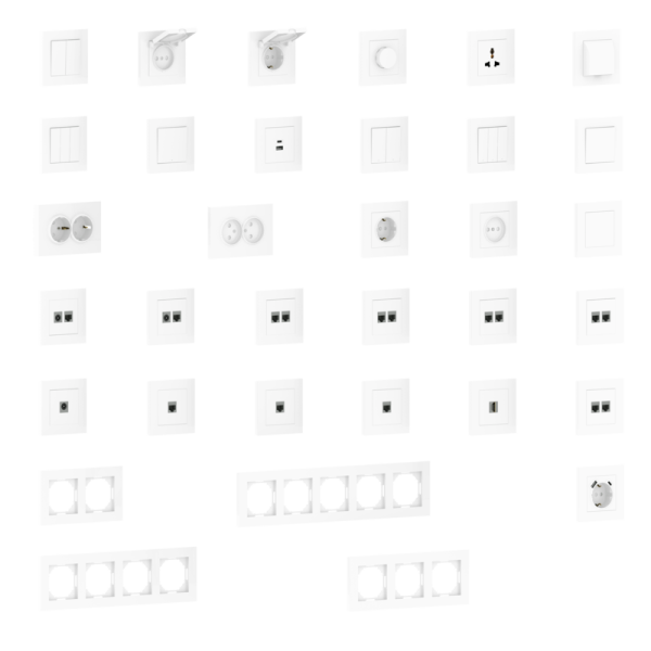 Рамка 4-я,  глянцевый белый,  серия A07