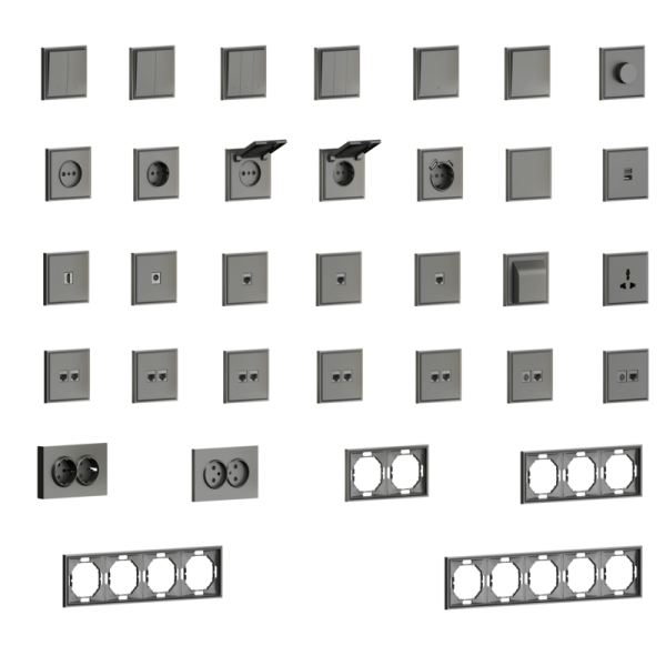 Накладка для розеток USB,  матовый титан,  серия S08