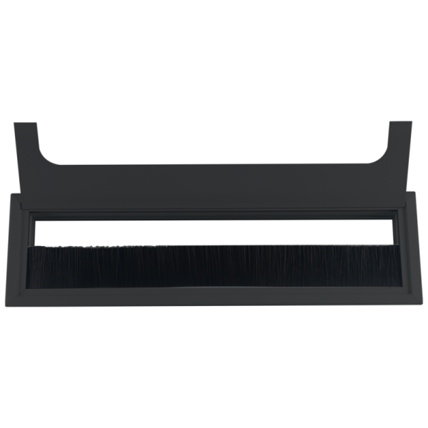 Кабельный громмет (лючок) в стол,  280*80мм,  цвет: черный