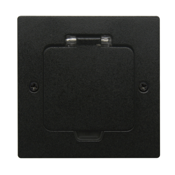 Лючок Surface 2 мод. (1 мод. 45х45 мм.),  антрацит,  IP44,  (с уст. набором)