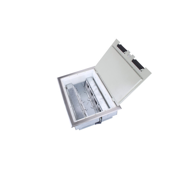 Лючок в пол 16 мод. (8 мод. 45х45 мм.) верт. установка,  металл