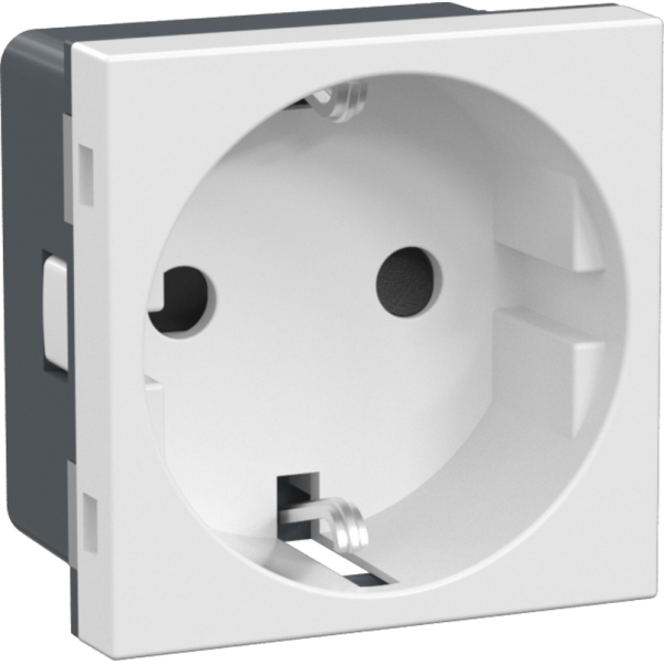 Розетка 2К+З нем.ст.,  в/заж.,  с з/ш,  бел. (45х45мм),  simple