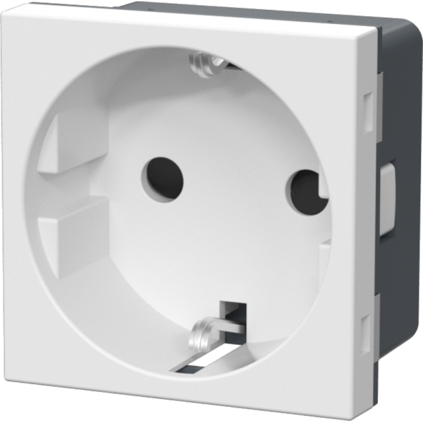 Розетка 2К+З нем.ст.,  в/заж.,  с з/ш,  бел. (45х45мм),  simple