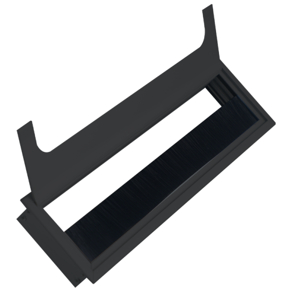 Кабельный громмет (лючок) в стол,  280*80мм,  цвет: черный