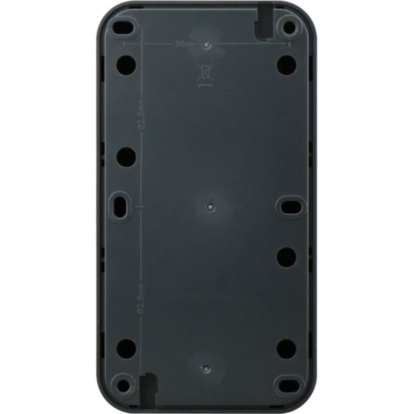 Двойной блок накладной,  розетка с защитной крышкой+переключатель 1-клавишный,  цвет антрацит,  IP55,  серия W55