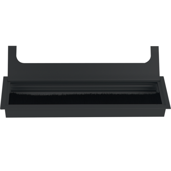 Кабельный громмет (лючок) в стол,  280*80мм,  цвет: черный