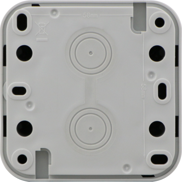 Переключатель 1-клавишный накладной с подсветкой,  цвет серый,  IP55,  серия W55